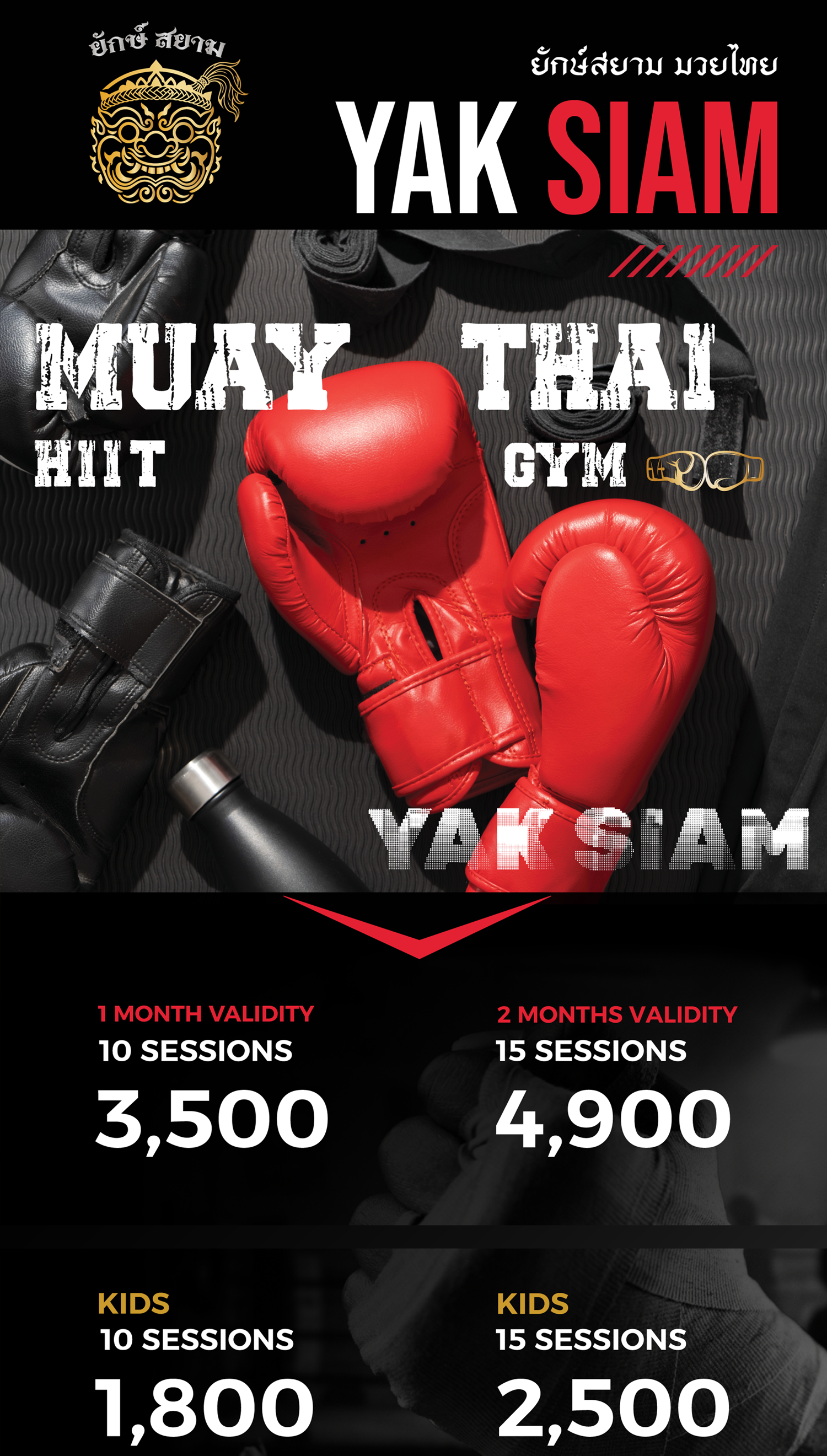 Certified Muay Thai coach at Yak Siam Gym Chiang Mai